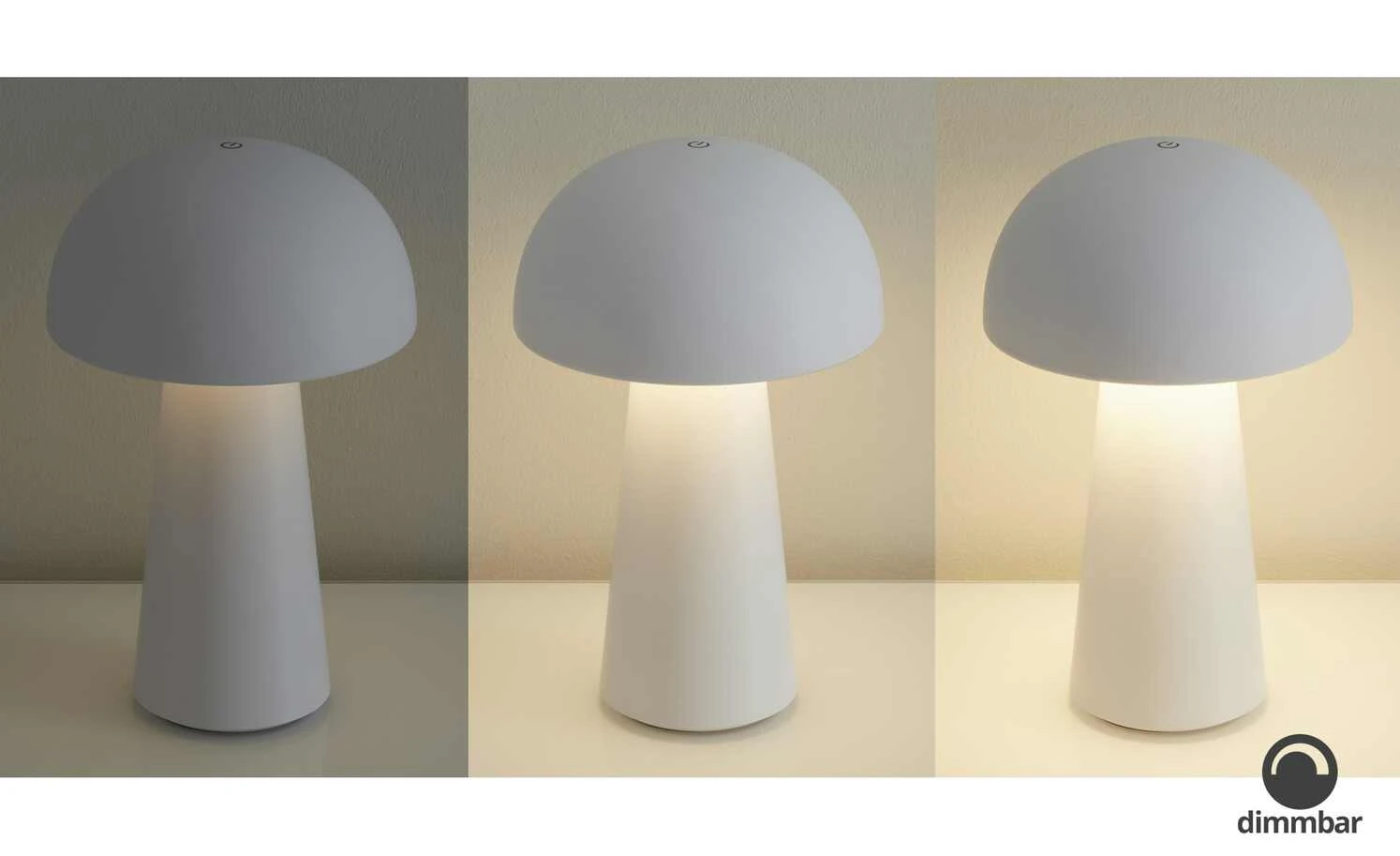 Akku-Tischleuchte, weiß mit Sensor- Dimmer 3 Akku-Tischleuchte, weiß mit Sensor- Dimmer – Bild 3