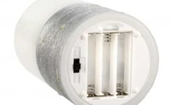 LED-Echtwachs-Kerzen 2er-Set, weiß/silberfarben -Innenleuchten Verkaufsladen 10681895 2 202112152232