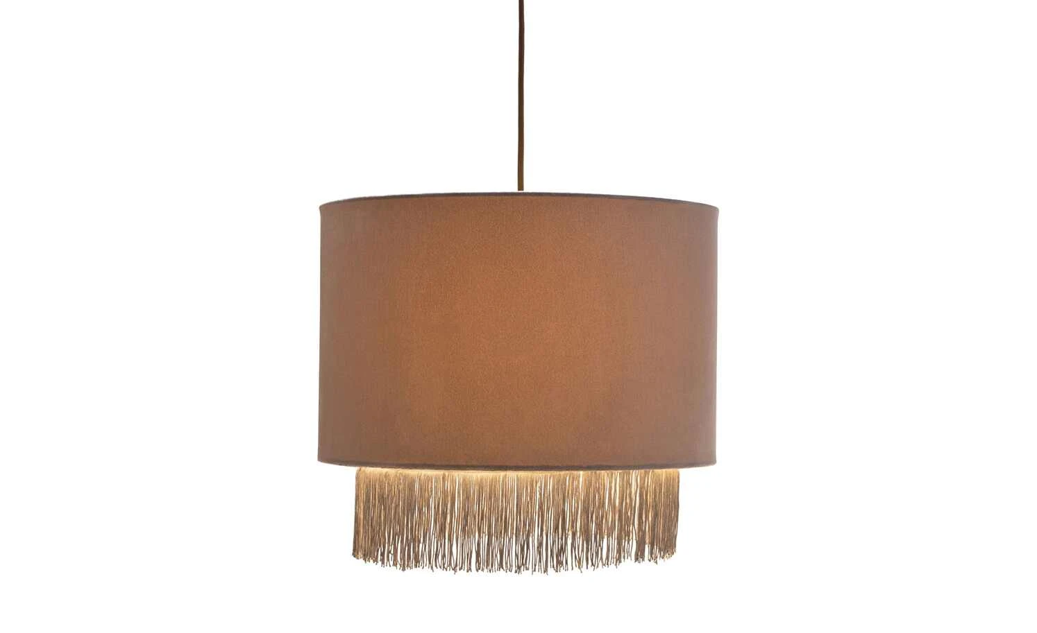 Pendelleuchte, 1-flammig, Samt grau mit Fäden 3 Pendelleuchte, 1-flammig, Samt grau mit Fäden – Bild 3