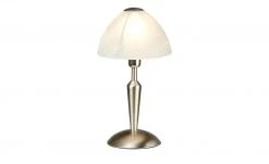 KHG Tischleuchte nickel matt mit Glasschirm