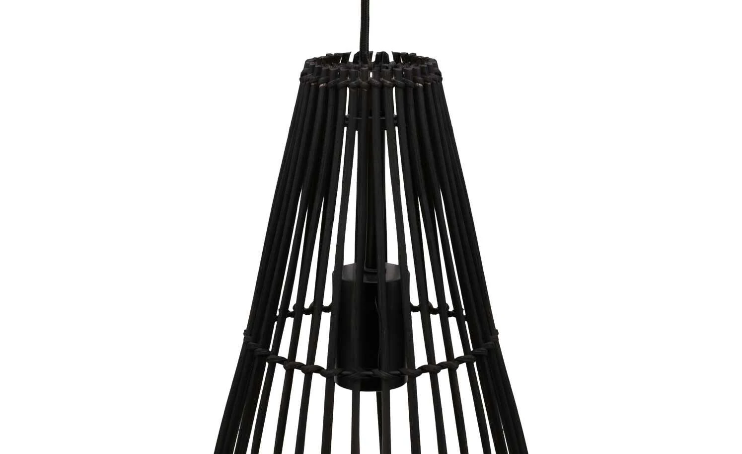 Pendelleuchte, 1-flammig, Rattan/schwarz 4 Pendelleuchte, 1-flammig, Rattan/schwarz – Bild 4