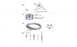 Seilsystem, Basisset, 5-flammig, chrom-matt | silberfarben -Innenleuchten Verkaufsladen 10683680 6 202201131238