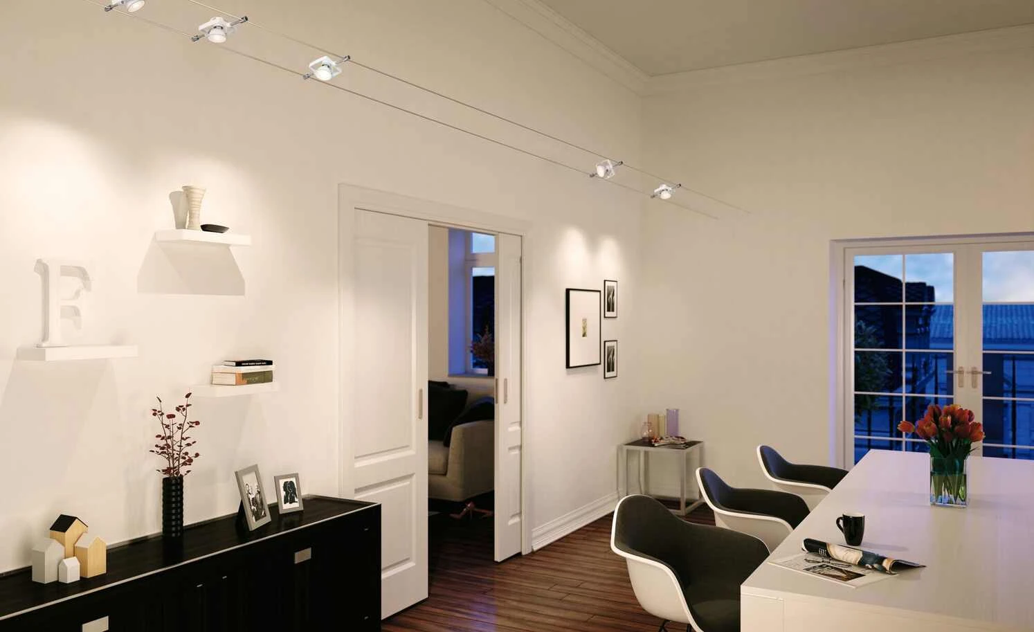 Seilsystem, Basisset, 5-flammig, weiß 1 Seilsystem, Basisset, 5-flammig, weiß