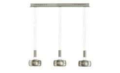 Fischer-Honsel LED-Pendelleuchte, 3-flammig, Schirme Nickel-matt antik -Innenleuchten Verkaufsladen 10684133 3 202203081236
