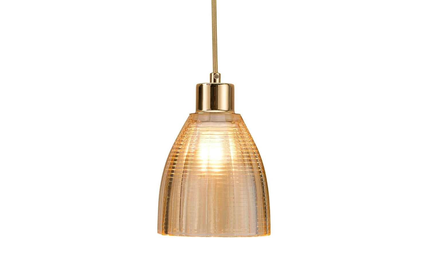 Pendelleuchte, 1-flammig, Glas goldfarben 3 Pendelleuchte, 1-flammig, Glas goldfarben – Bild 3