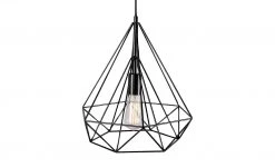 Paul Neuhaus Retro-Pendelleuchte in Schwarz