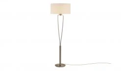 Trio Stehleuchte, 1-flammig, nickel matt, Fuß geschwungen