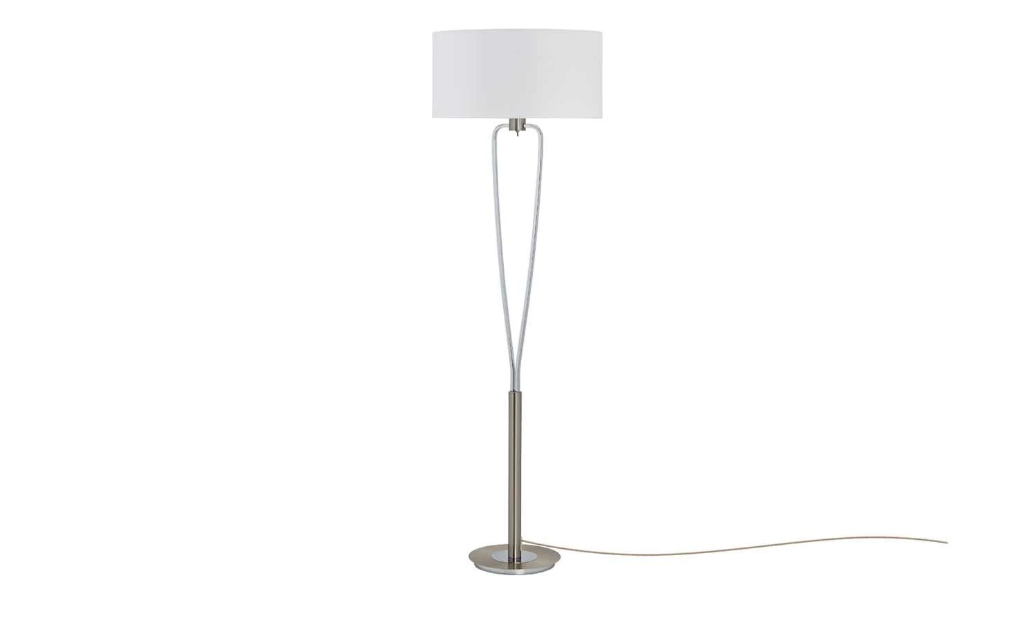 Trio Stehleuchte, 1-flammig, nickel matt, Fuß geschwungen 3 Trio Stehleuchte, 1-flammig, nickel matt, Fuß geschwungen – Bild 3