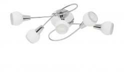 Deckenleuchte, 5-flammig, chrom/ Glas, weiß -Innenleuchten Verkaufsladen 10685935 3 202103161244