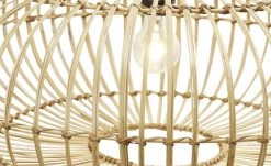 HOME STORY Pendelleuchte mit Holzlamellen 1-flammig -Innenleuchten Verkaufsladen 10685975 10 202109132232