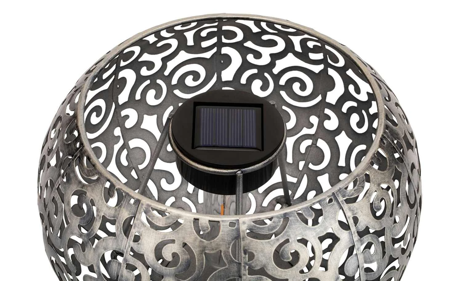 Solar-Tischleuchte, silberfarben `Schale´ 5 Solar-Tischleuchte, silberfarben `Schale´ – Bild 5