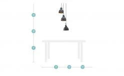 HOME STORY Retro-Pendelleuchte, 3-flammig schwarz -Innenleuchten Verkaufsladen 10686203 7 202106281241