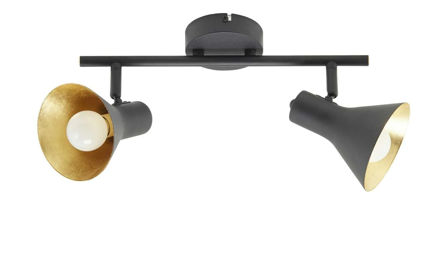 Trio Deckenstrahler, 2-flammig, schwarz/goldfarben 3 Trio Deckenstrahler, 2-flammig, schwarz/goldfarben – Bild 3
