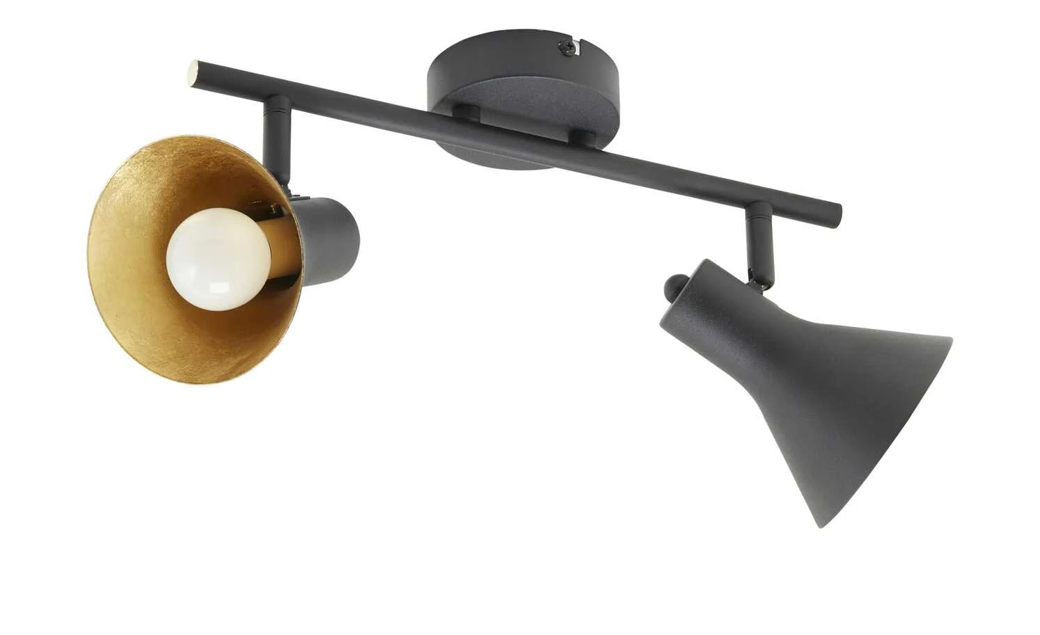 Trio Deckenstrahler, 2-flammig, schwarz/goldfarben 2 Trio Deckenstrahler, 2-flammig, schwarz/goldfarben – Bild 2