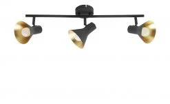 Trio Deckenstrahler, 3-flammig, schwarz/goldfarben -Innenleuchten Verkaufsladen 10686234 6 202103162233