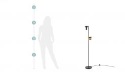 Trio Stehleuchte, 2-flammig, schwarz/goldfarb. 19 Trio Stehleuchte, 2-flammig, schwarz/goldfarb. -Innenleuchten Verkaufsladen 10686237 10 202106092233