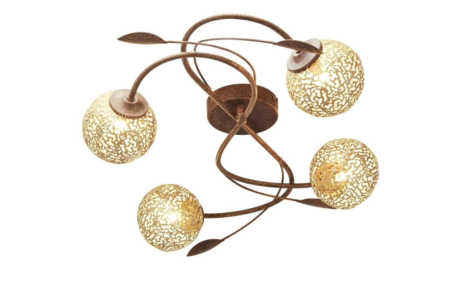 Paul Neuhaus Deckenleuchte, 4-flammig rostfarben 1 Paul Neuhaus Deckenleuchte, 4-flammig rostfarben