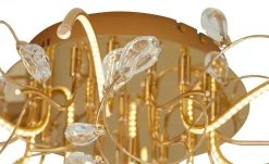 B-Leuchten LED-Deckenleuchte, messing poliert mit Glasblättern | Messing glänzend 8 B-Leuchten LED-Deckenleuchte, messing poliert mit Glasblättern | Messing glänzend -Innenleuchten Verkaufsladen 10686545 2 202203072250