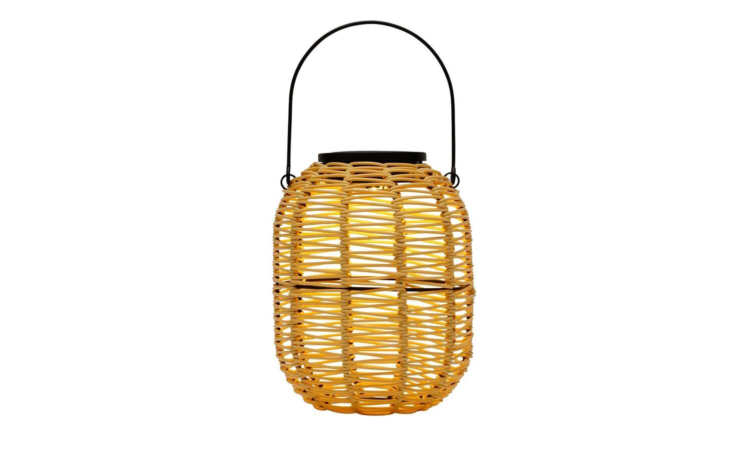 Solar-Tischleuchte, Laterne´ Rattan beige 6 Solar-Tischleuchte, Laterne´ Rattan beige – Bild 6