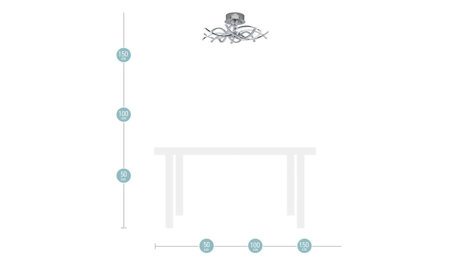 Paul Sommerkamp Leuchten LED-Deckenleuchte, mit geschwungenen Armen 5 Paul Sommerkamp Leuchten LED-Deckenleuchte, mit geschwungenen Armen – Bild 5