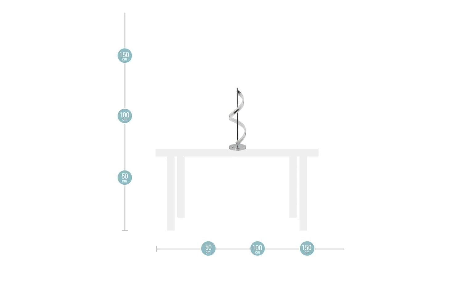 Trio LED-Tischleuchte, chrom, Acryl geschwungen 6 Trio LED-Tischleuchte, chrom, Acryl geschwungen – Bild 6