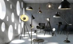 HOME STORY Pendelleuchte, 1-flammig schwarz/gold