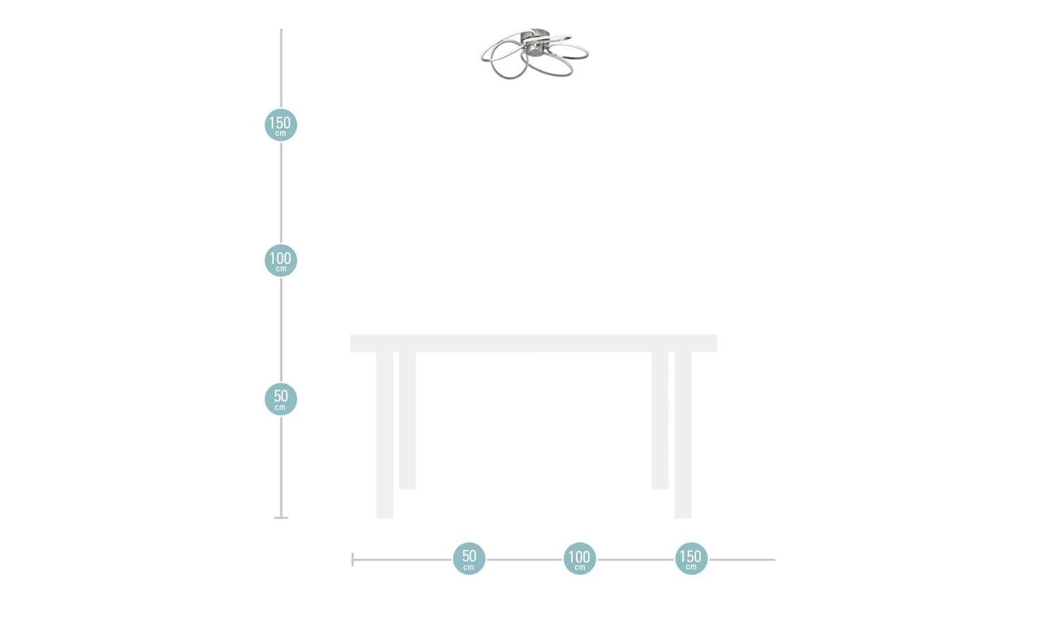 Paul Sommerkamp Leuchten LED-Deckenleuchte, 5-flammig nickel matt 7 Paul Sommerkamp Leuchten LED-Deckenleuchte, 5-flammig nickel matt – Bild 7