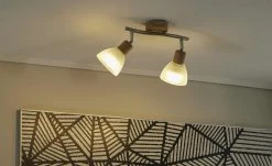 Spot 2-flammig, Eichefarben