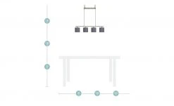 Trio Pendelleuchte, 4-flammig, Stoffschirm -Innenleuchten Verkaufsladen 10688092 3 202110212232