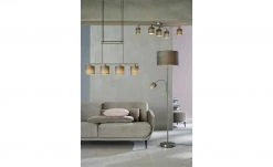 Trio Pendelleuchte, 4-flammig, Stoffschirm