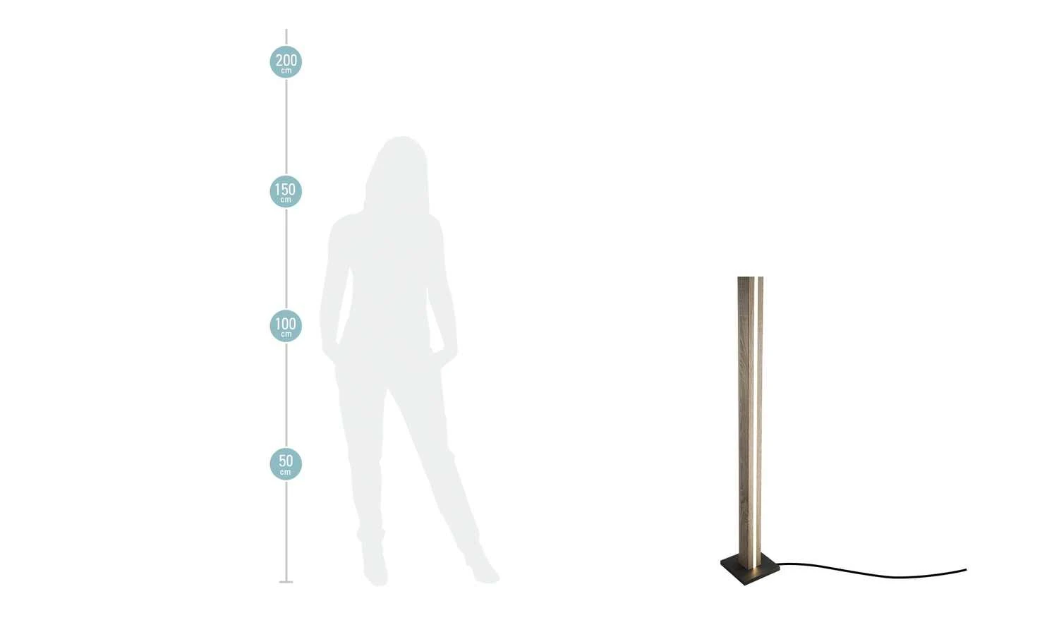 LED-Stehleuchte, Eiche hell (Nachbildung) 3 LED-Stehleuchte, Eiche hell (Nachbildung) – Bild 3