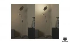 LED-Deckenfluter, 2-flammig mit Fernbedienung