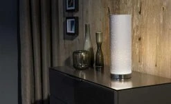 Fischer-Honsel Tischleuchte, 1-flammig, Grau