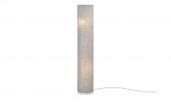 Fischer-Honsel Stehleuchte, 2-flammig, Grau mit Dekor