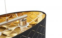 Stoffpendelleuchte, 3-flammig, Schirm schwarz/goldfarben 16 Stoffpendelleuchte, 3-flammig, Schirm schwarz/goldfarben -Innenleuchten Verkaufsladen 10688575 5 201906051225