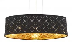 Stoffpendelleuchte, 3-flammig, Schirm schwarz/goldfarben 17 Stoffpendelleuchte, 3-flammig, Schirm schwarz/goldfarben -Innenleuchten Verkaufsladen 10688575 6 201906051225