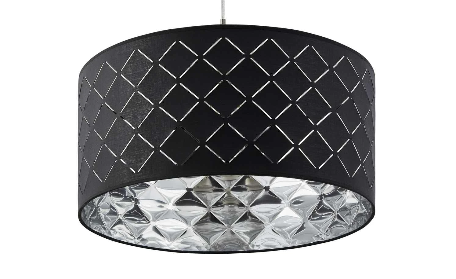 Stoffpendelleuchte, 1-flammig, Schirm grau/silber 7 Stoffpendelleuchte, 1-flammig, Schirm grau/silber – Bild 7