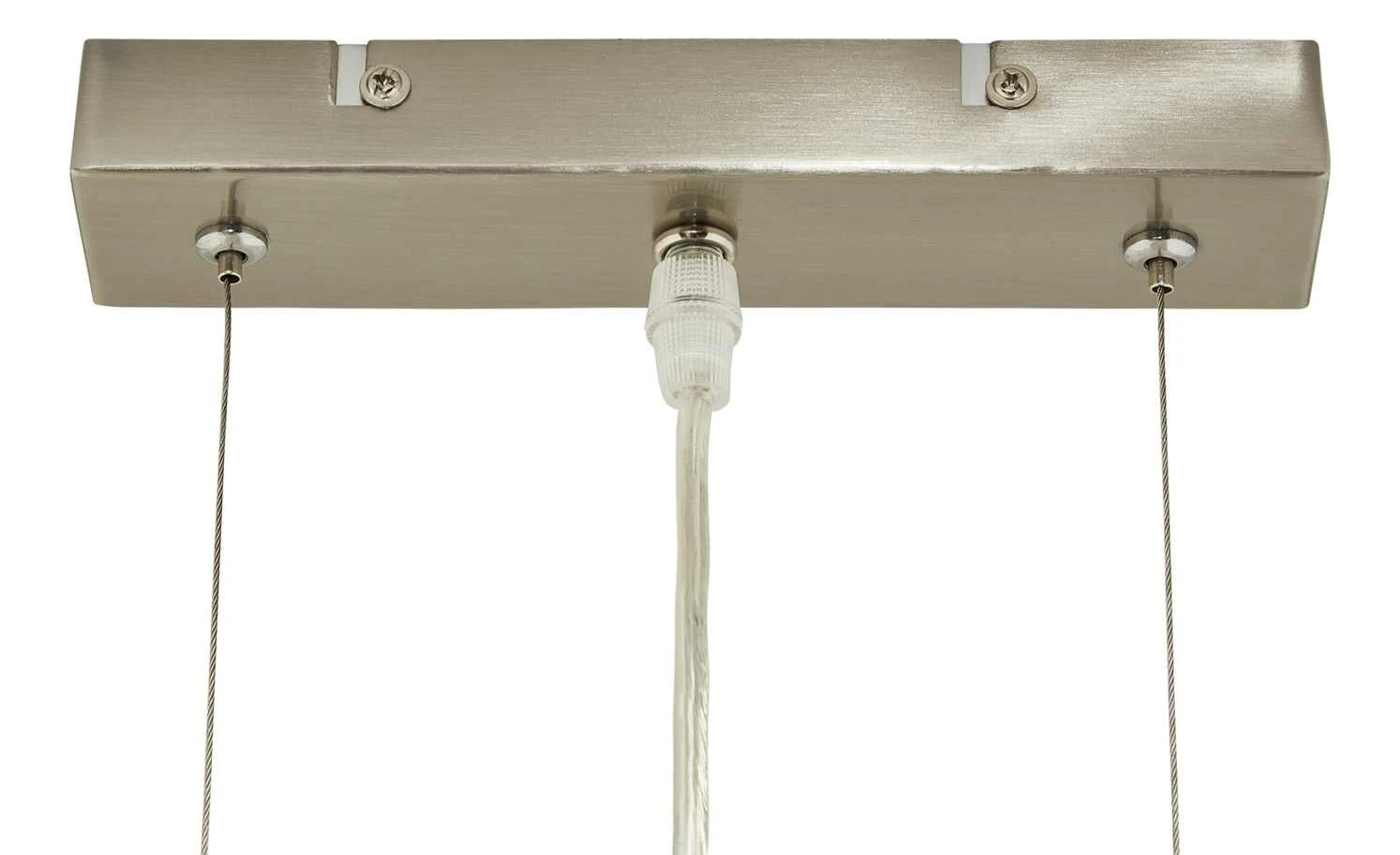 Stoffpendelleuchte, 3-flammig, Schirm grau/silber 4 Stoffpendelleuchte, 3-flammig, Schirm grau/silber – Bild 4