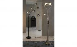 Meisterleuchten LED-Deckenfluter, 2-flammig Chrom