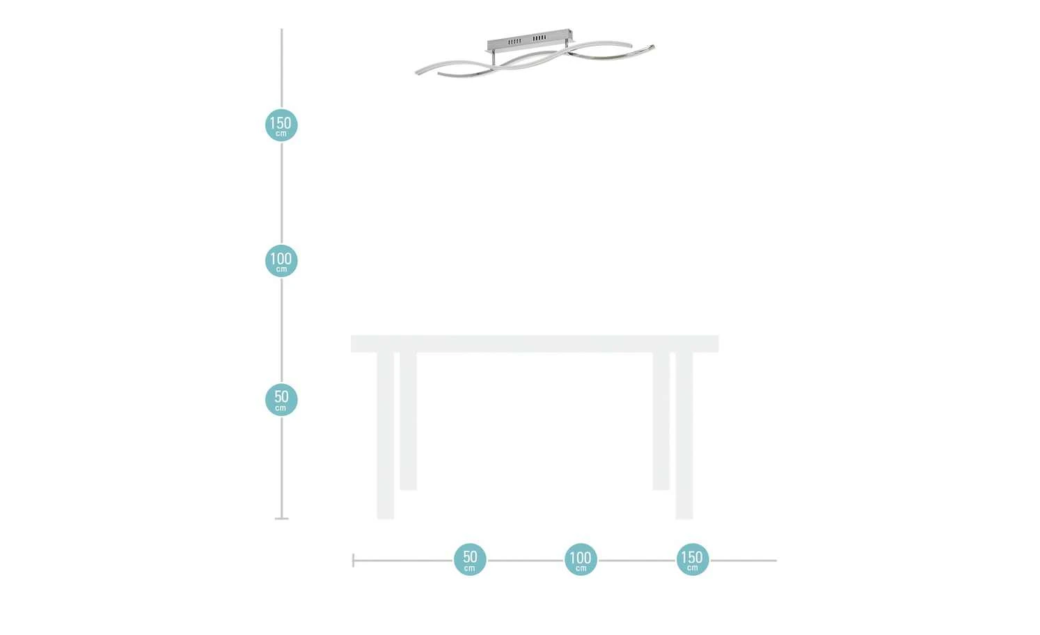 KHG LED-Deckenleuchte, chrom `Wavy` 4 KHG LED-Deckenleuchte, chrom `Wavy` – Bild 4