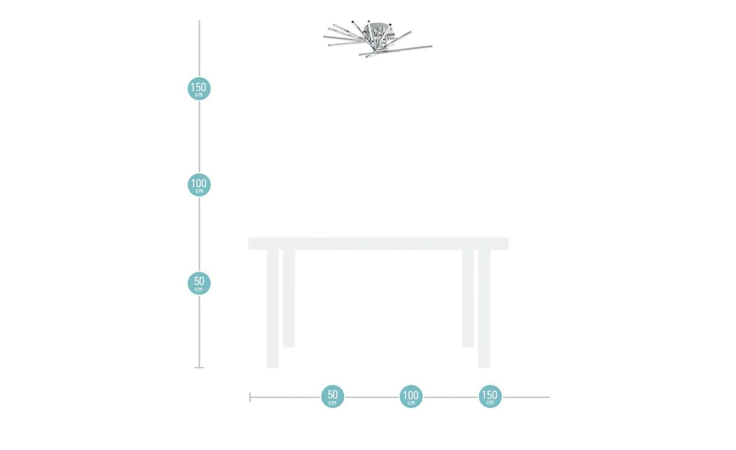 Meisterleuchten LED-Deckenleuchte, chrom, Arme verstellbar 4 Meisterleuchten LED-Deckenleuchte, chrom, Arme verstellbar – Bild 4