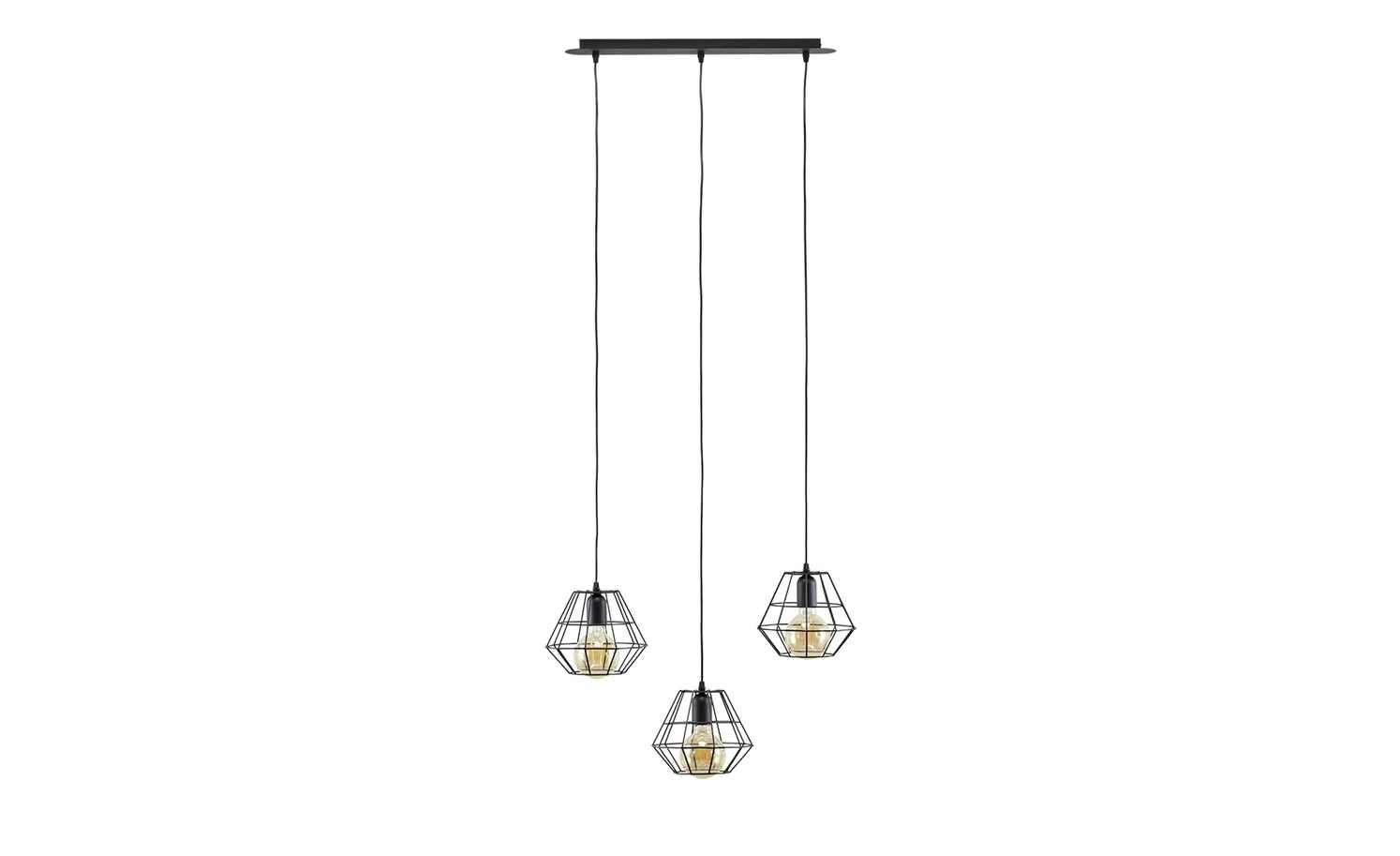 Pendelleuchte, 3-flammig, schwarz 5 Pendelleuchte, 3-flammig, schwarz – Bild 5