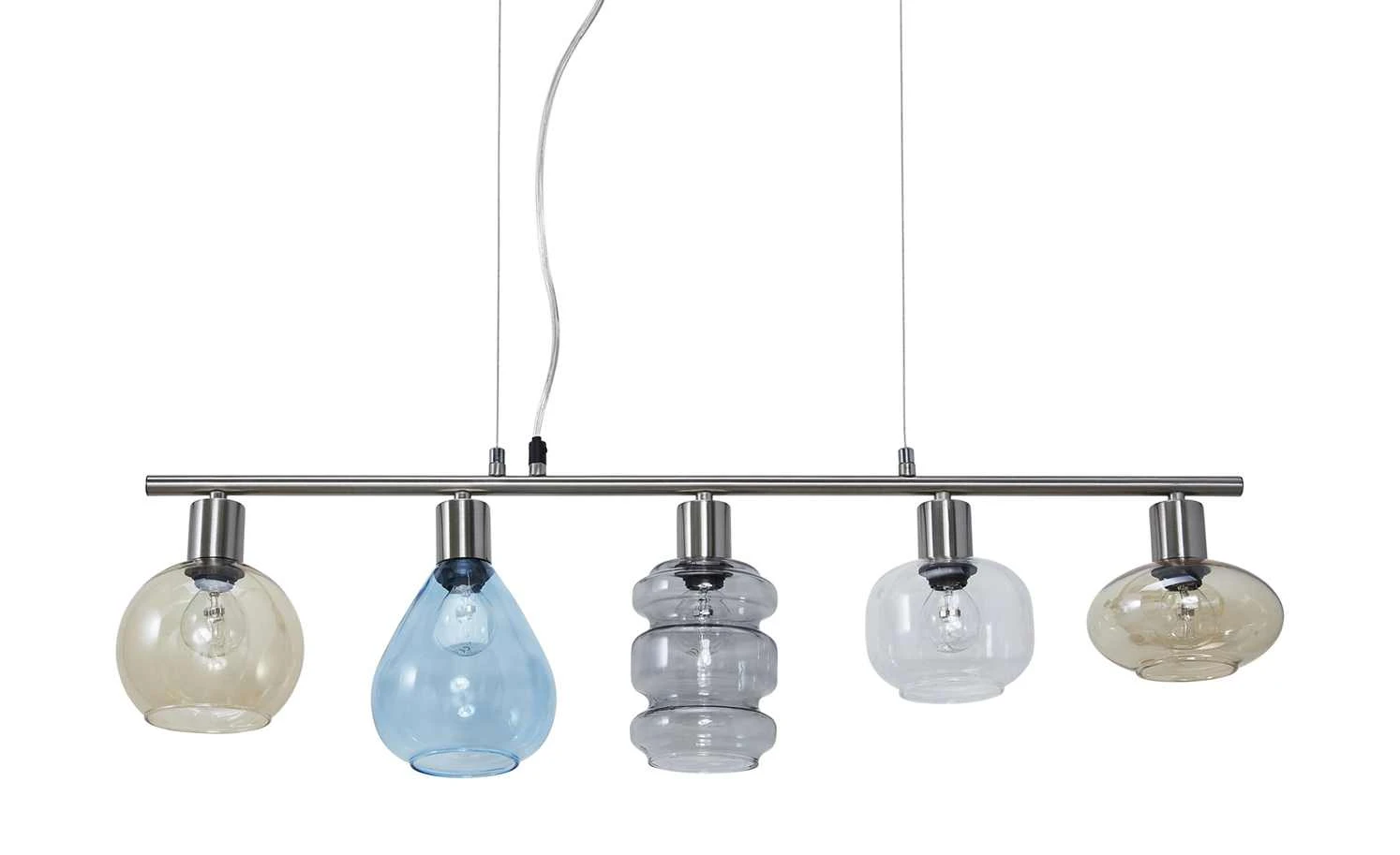 Pendelleuchte, 5-flammig mit verschiedenen Schirmen 4 Pendelleuchte, 5-flammig mit verschiedenen Schirmen – Bild 4