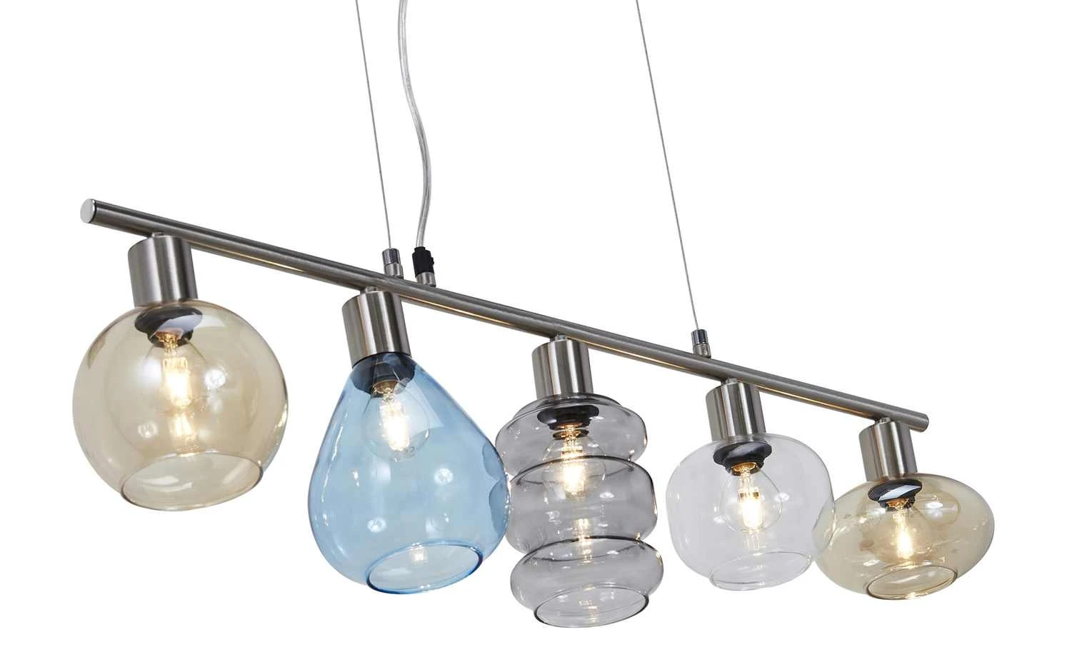 Pendelleuchte, 5-flammig mit verschiedenen Schirmen 5 Pendelleuchte, 5-flammig mit verschiedenen Schirmen – Bild 5