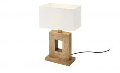 Holztischleuchte, 1-flammig, Schirm eckig
