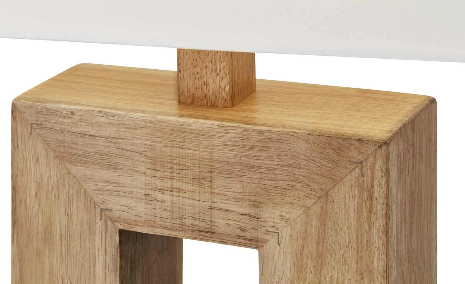 Holztischleuchte, 1-flammig, Schirm eckig 3 Holztischleuchte, 1-flammig, Schirm eckig – Bild 3