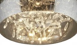 HOME STORY LED-Deckenleuchte, Rauchglas mit Acryltropfen -Innenleuchten Verkaufsladen 10689424 3 202106101245