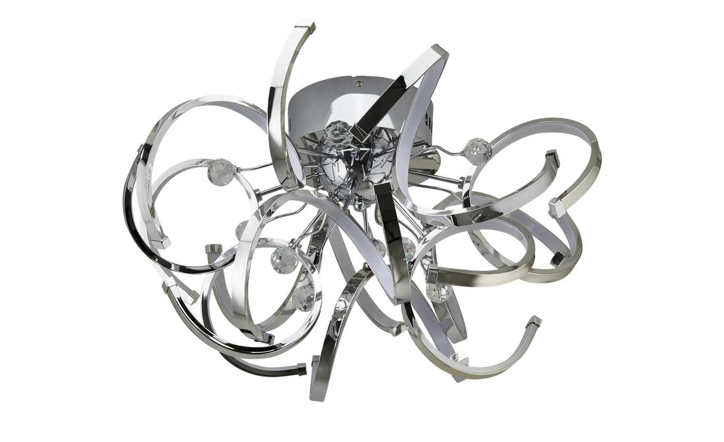 KHG LED-Deckenleuchte, Chrom mit Kristall | silberfarben 2 KHG LED-Deckenleuchte, Chrom mit Kristall | silberfarben – Bild 2
