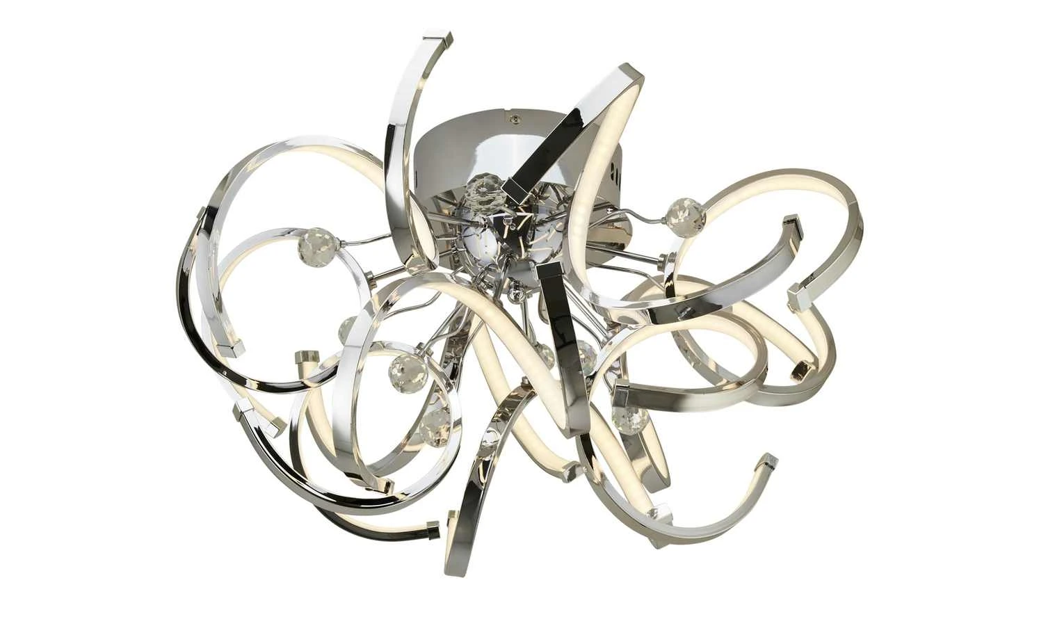 KHG LED-Deckenleuchte, Chrom mit Kristall | silberfarben 1 KHG LED-Deckenleuchte, Chrom mit Kristall | silberfarben