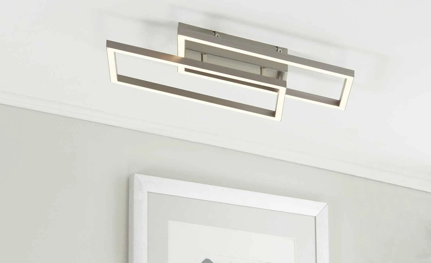 Paul Neuhaus LED-Deckenleuchte, 2-flammig, Nickel-matt 2 Paul Neuhaus LED-Deckenleuchte, 2-flammig, Nickel-matt – Bild 2